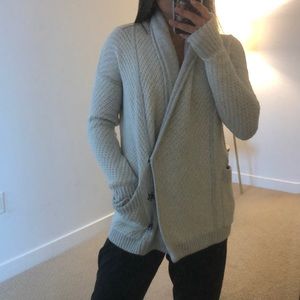 Lululemon knit cardigan, light grey, size 6